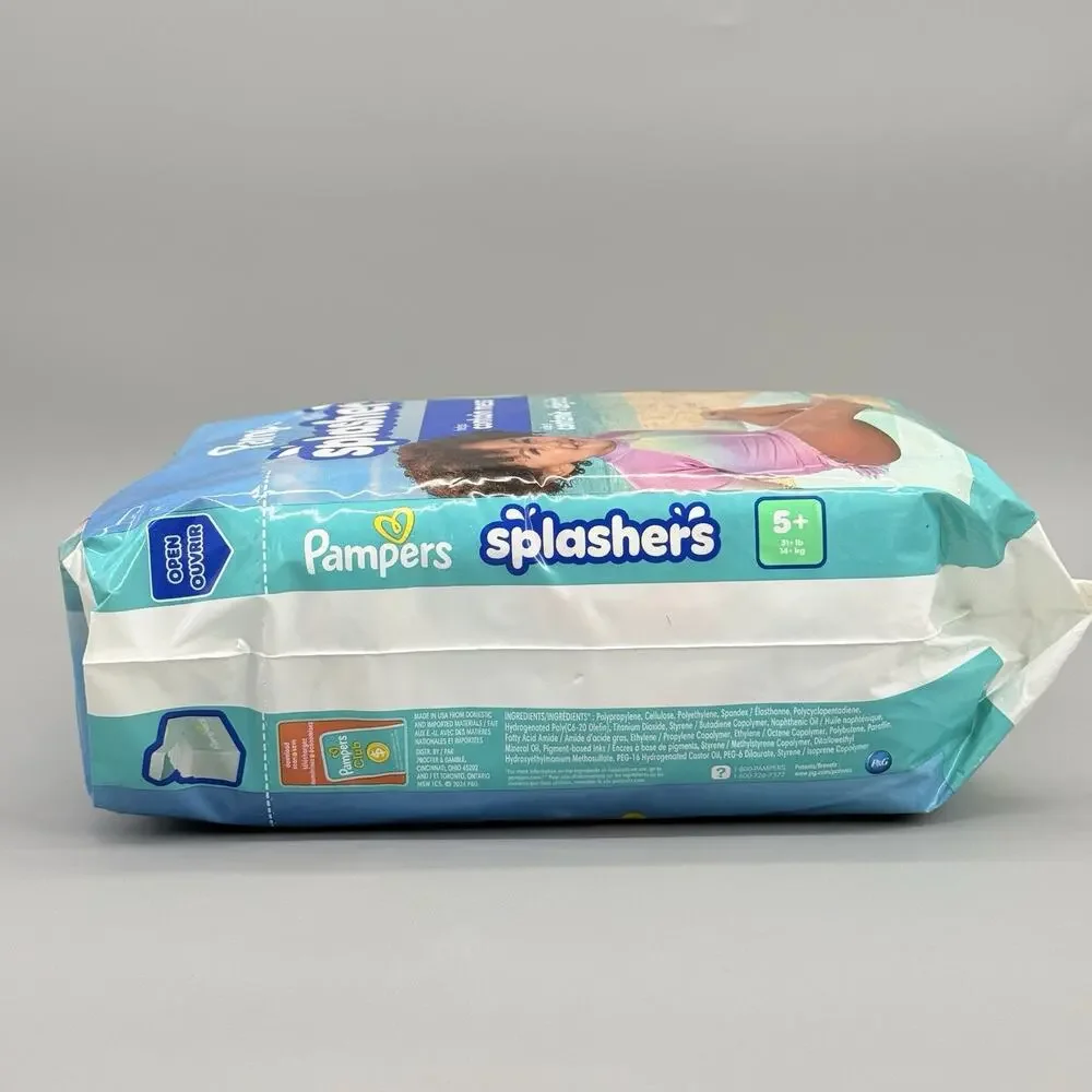 Pampers Splasher's Swim Diapers Size 5+, 31+ lbs. 17 count